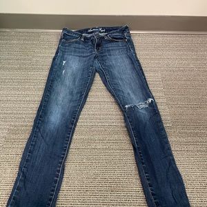American Eagle regular dark blue Jean leggings size 6